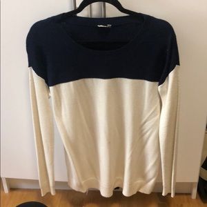JOIE Navy + Cream Sweater